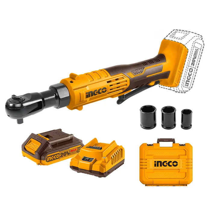 Llave Chicharra Ingco +bat 2ah Y Carg 3/8" 20v/65nm