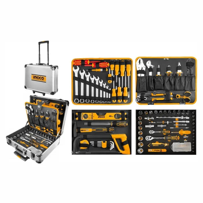 Set De Herramientas Ingco Industrial Maletin Metalico 147 Piezas