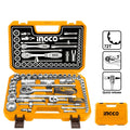 Set Dados Y Chicharra Ingco Industrial 44 Piezas 1/2"-1/4"