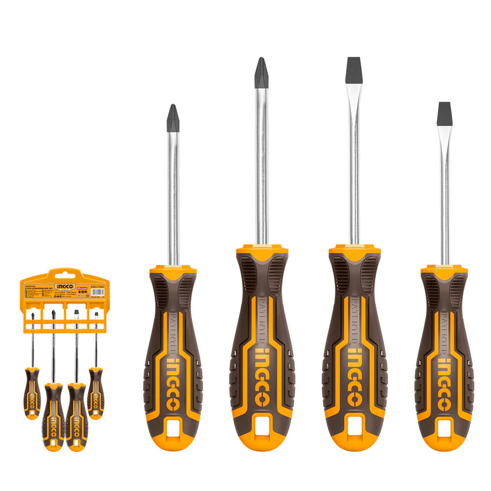 SET DESTORNILLADORES PH / SL 4 PIEZAS INGCO HKSD0428
