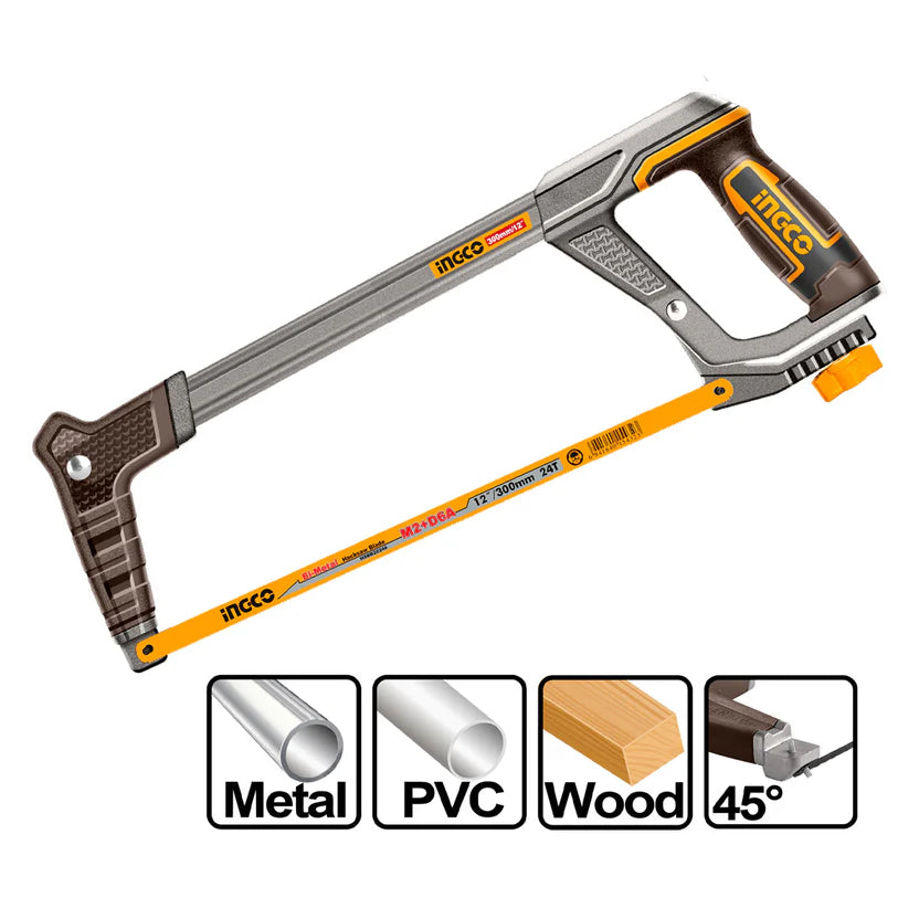 ARCO DE SIERRA PARA METAL INDUSTRIAL 300MM/12" INGCO HHF3188