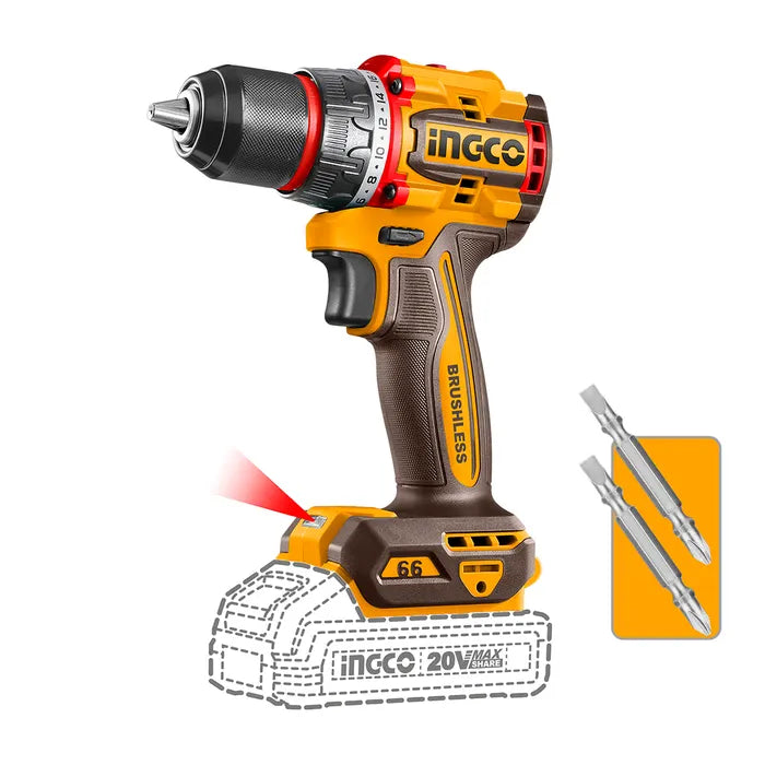 Taladro Ato Bl Ingco Cp Inalambrico Industrial 20v/66nm
