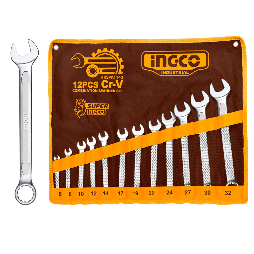 SET LLAVES PUNTA/CORONA INDUSTRIAL 12 PIEZAS 6 -32MM INGCO HKSPA1143