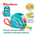 Huincha de Medir Manual 8 Metros Total